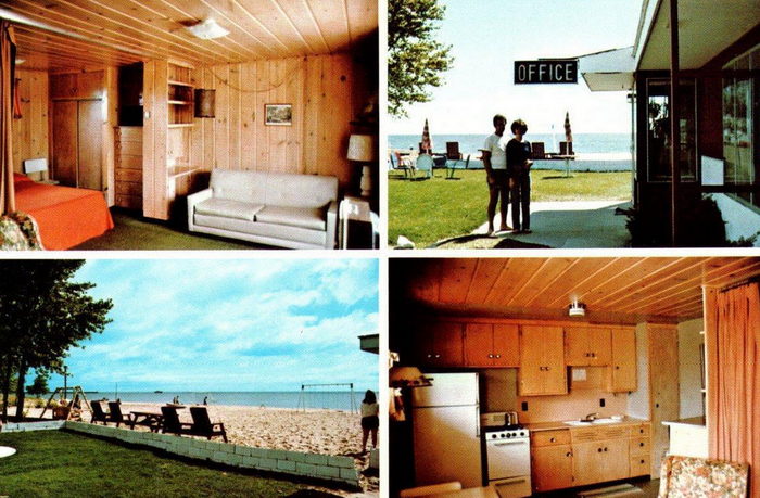 Blue Horizon Court - Old Postcard (newer photo)